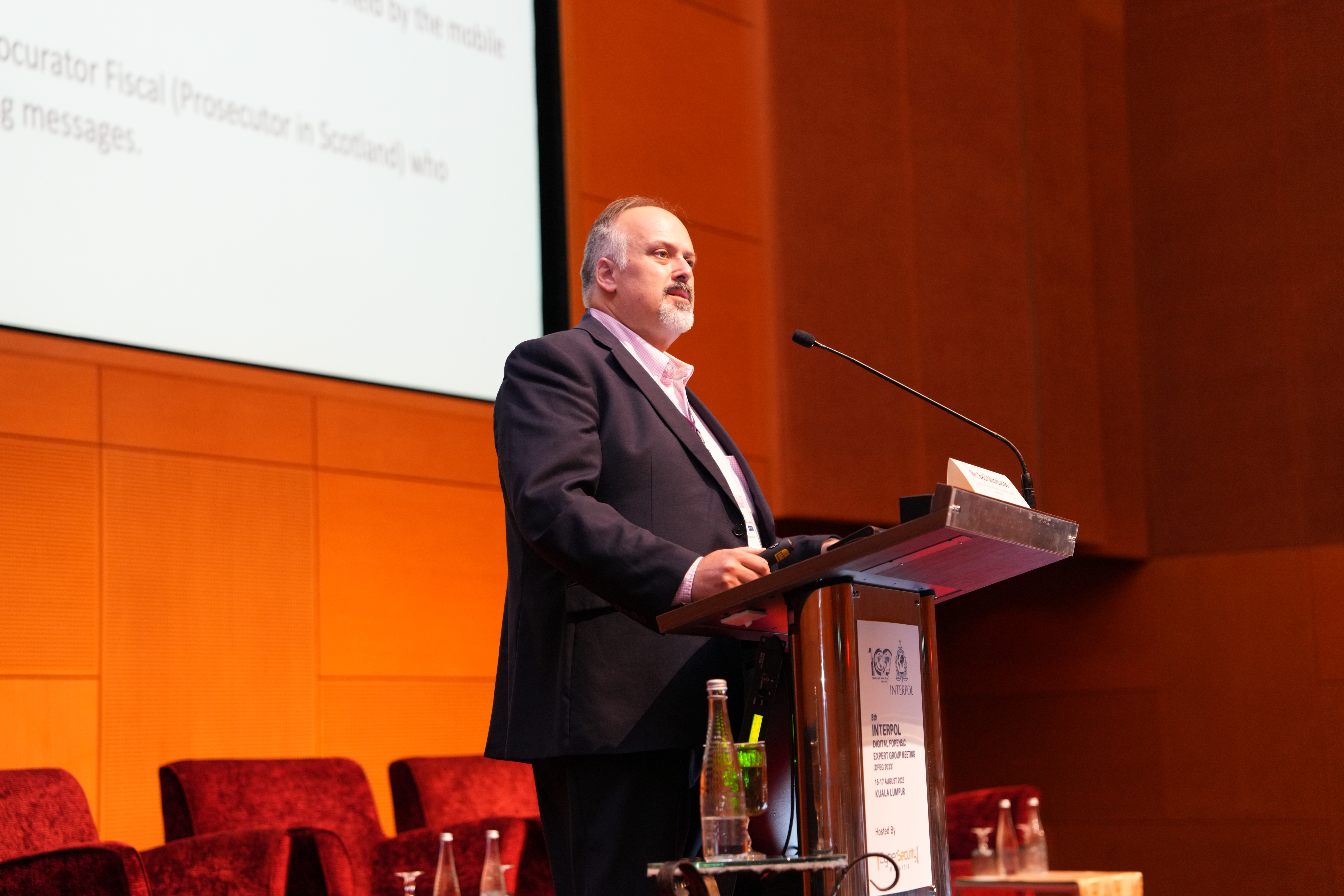 Basil Manoussos delivers Keynote at INTERPOL's DFEG2023 Conference